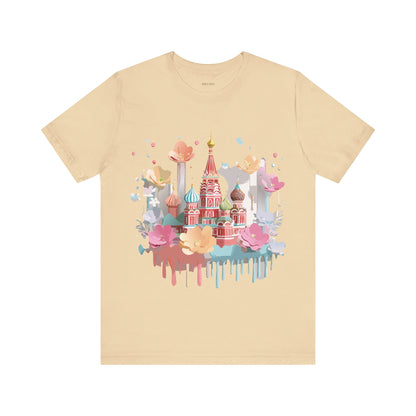 Natural Cotton Tee Shirt - Beautiful Places Collection - Moscow Printify