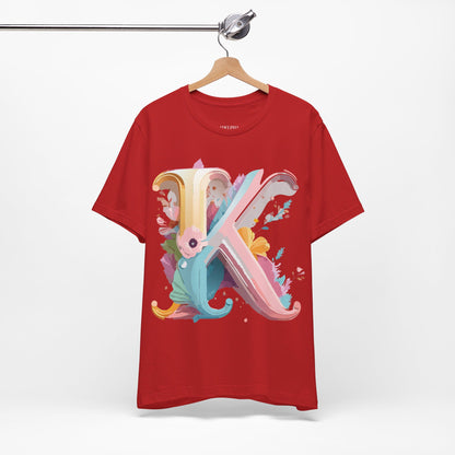 Natural Cotton Tee Shirt - Letters Collection - K Printify