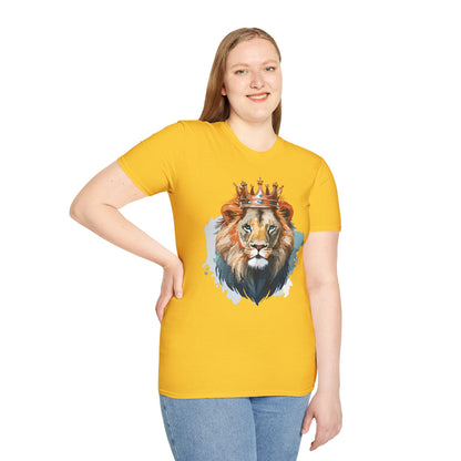 Lion Shirt Unisex Animal Tee Gildan Softstyle 64000 100 Percent Ring Spun Cotton