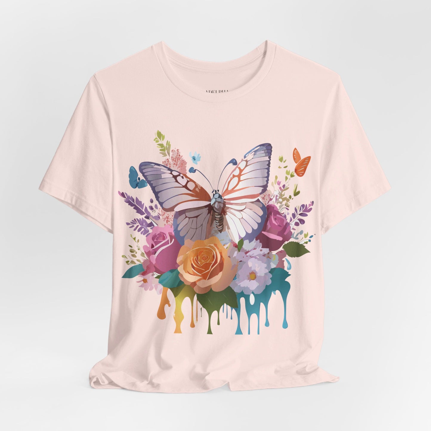 T-shirt en coton naturel avec papillon