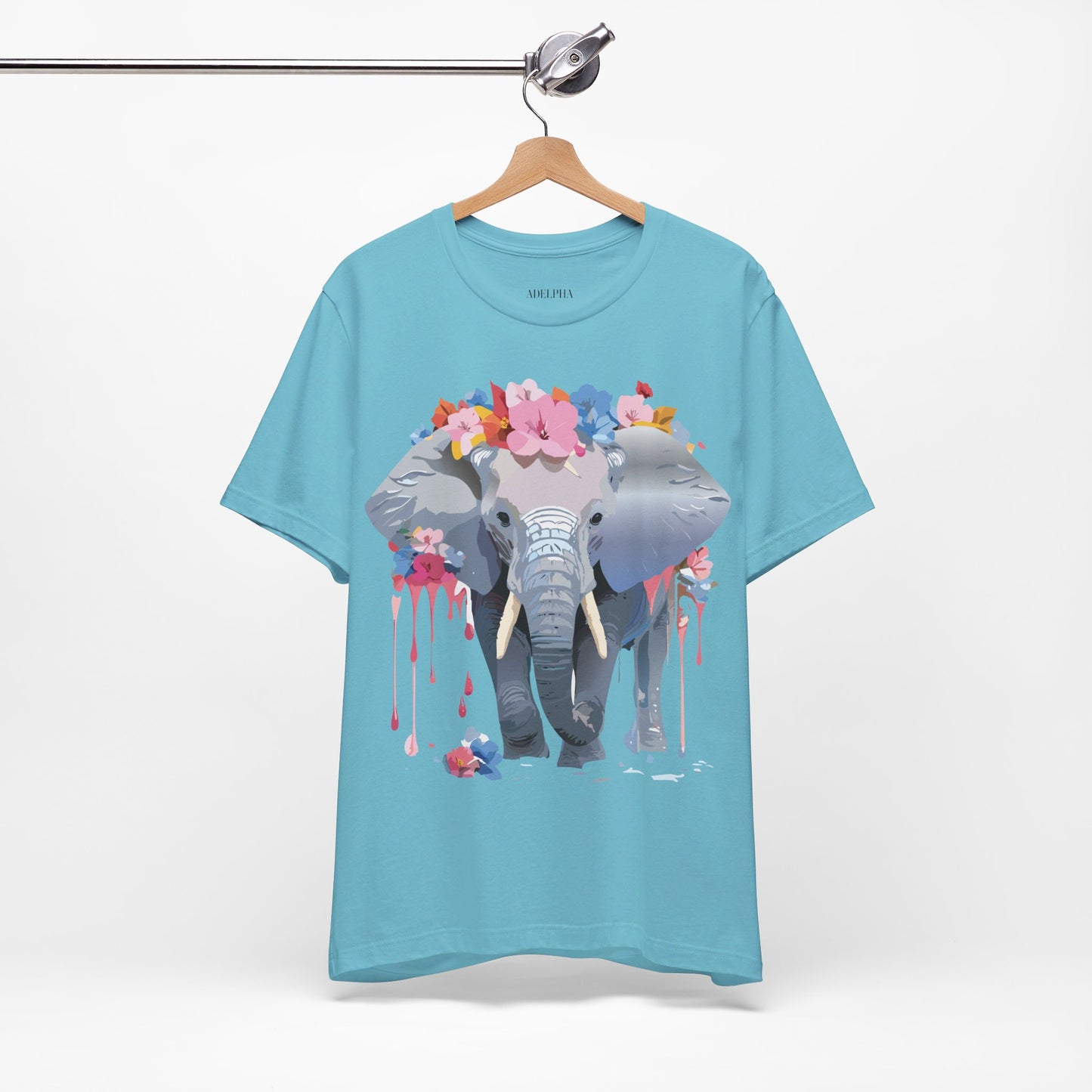 T-Shirt aus natürlicher Baumwolle mit Elefant