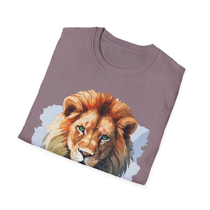 Lion Shirt Unisex Animal Tee Softstyle Gildan 64000 100 Percent Ring Spun Cotton