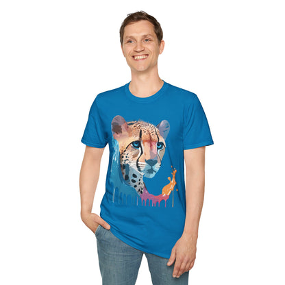 Cheetah Shirt Unisex Tee Softstyle Gildan 64000 100 Percent Ring Spun Cotton