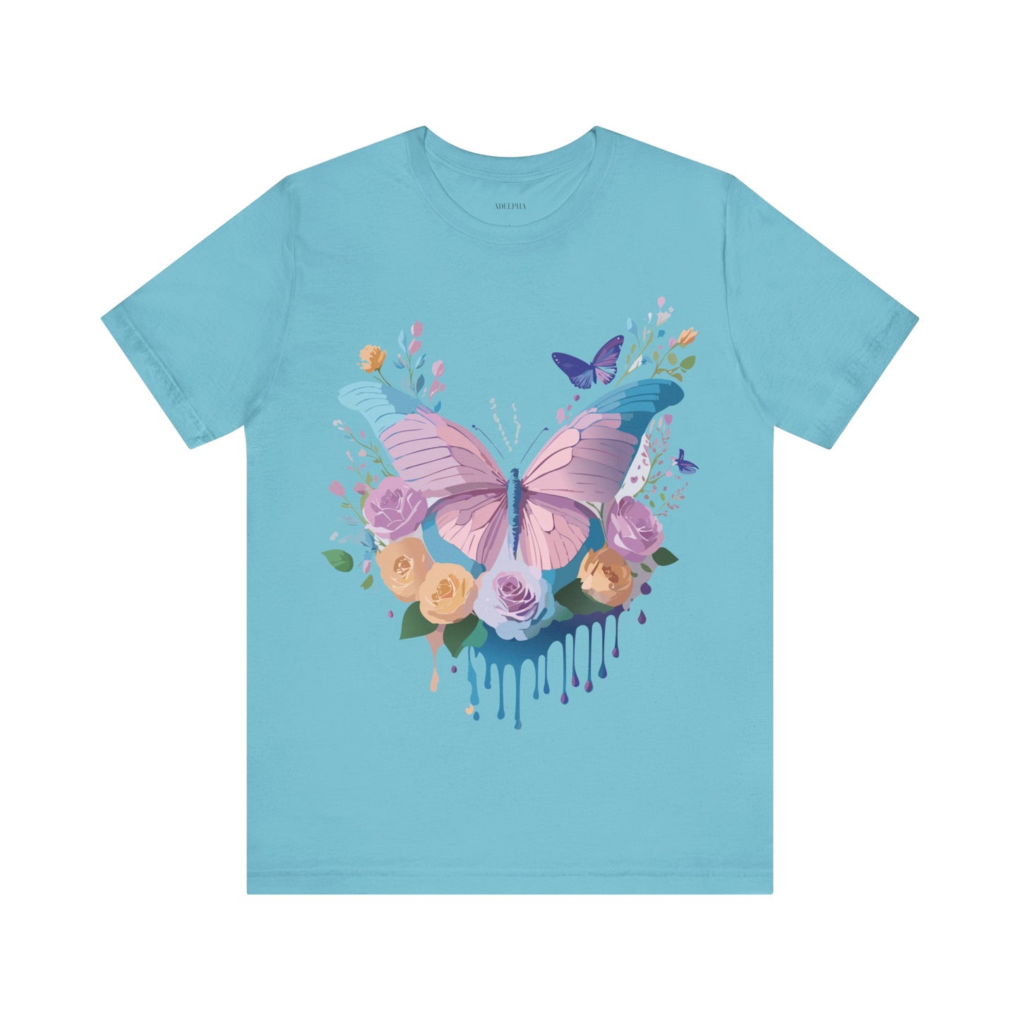 T-Shirt aus natürlicher Baumwolle mit Schmetterling