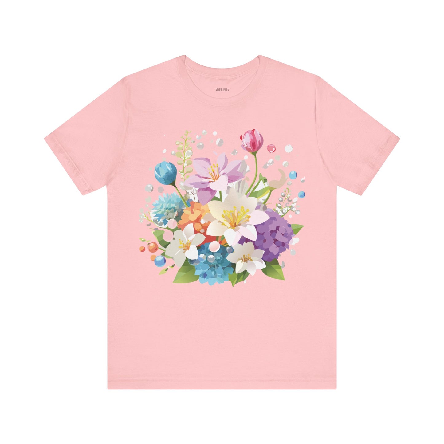 T-Shirt aus natürlicher Baumwolle mit Blumen