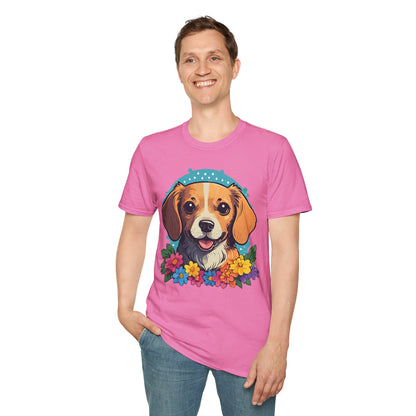 Dog Shirt Unisex Animal Tee Softstyle Cotton Ring Spun Comfort