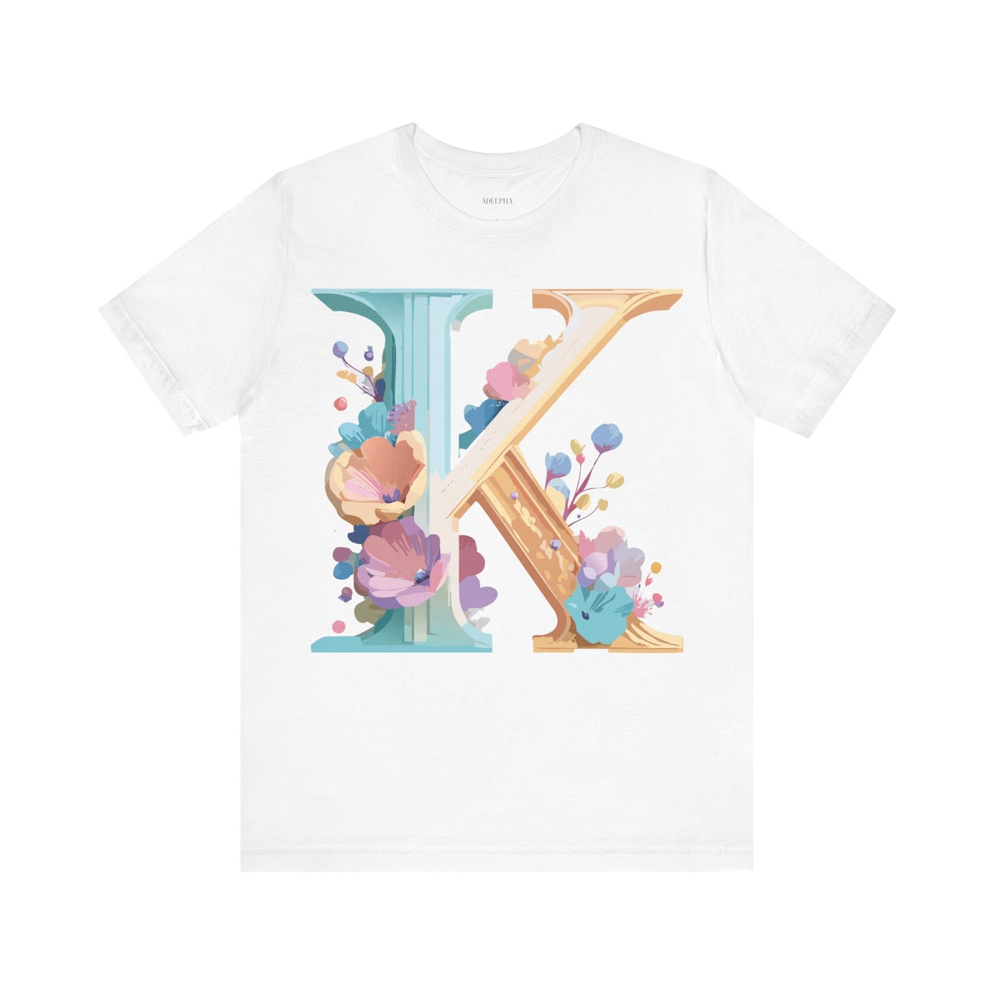 Natural Cotton Tee Shirt - Letters Collection - K