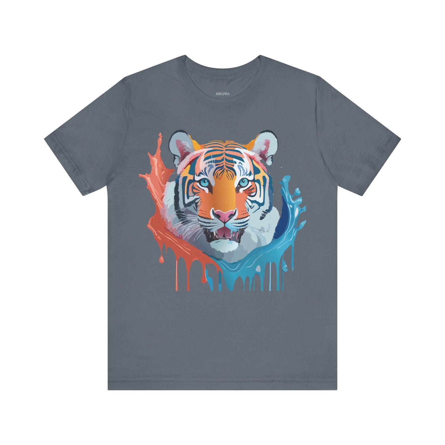 Natural Cotton Tee Shirt with Tiger