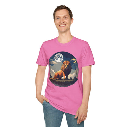 Lion Shirt Unisex Animal Tee Softstyle 64000 100 Percent Ring-Spun Cotton