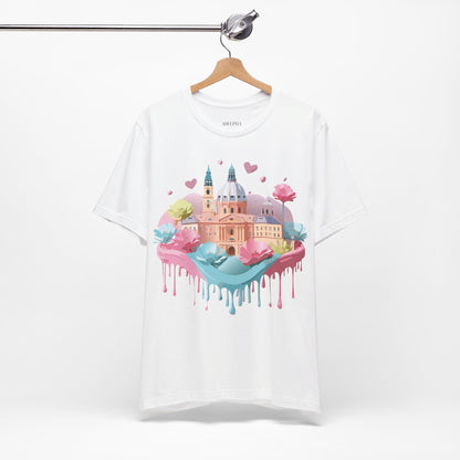 Natural Cotton Tee Shirt - Beautiful Places Collection - Prague Printify