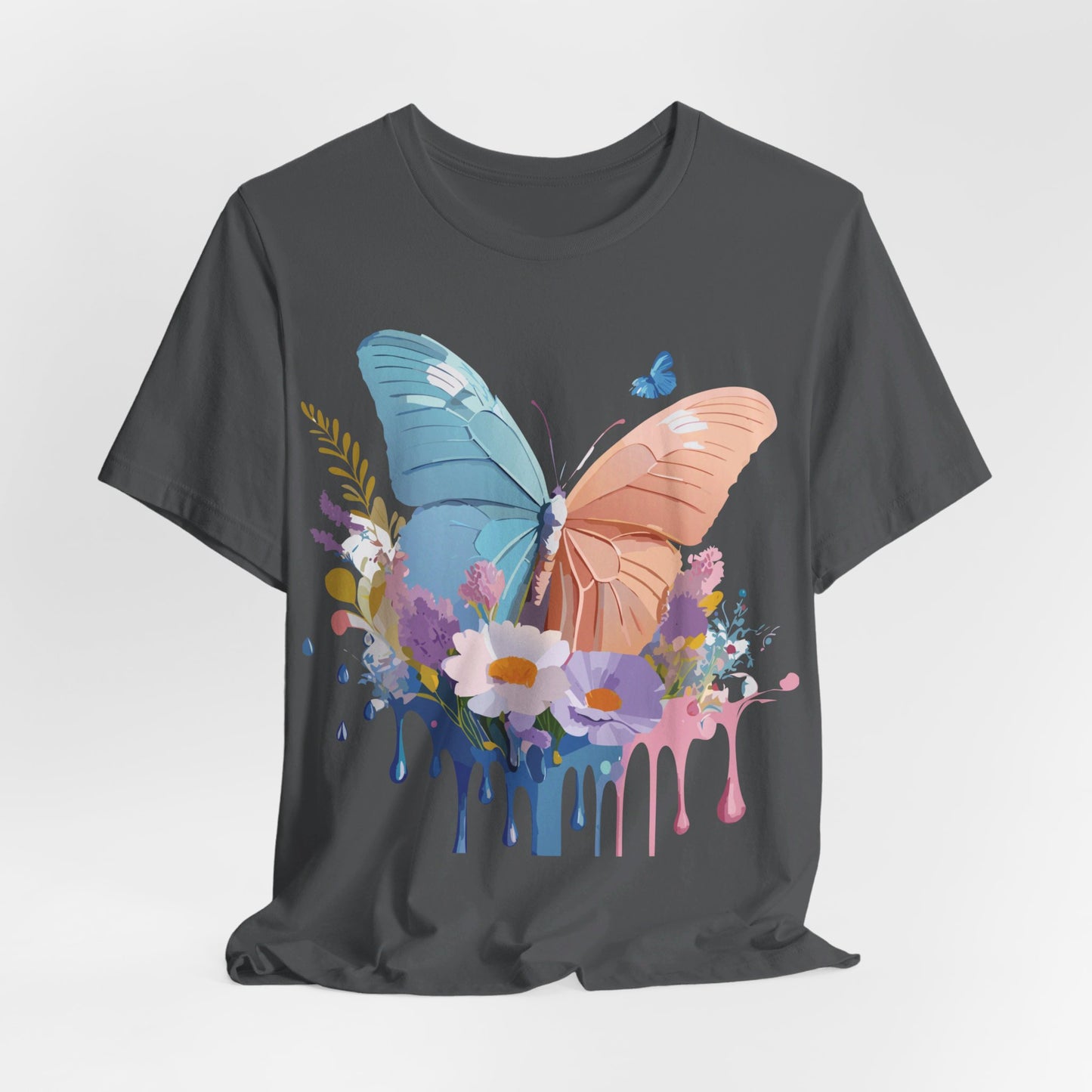 T-Shirt aus natürlicher Baumwolle mit Schmetterling