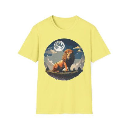 Lion Shirt Unisex Animal Tee Softstyle 64000 100 Percent Ring-Spun Cotton