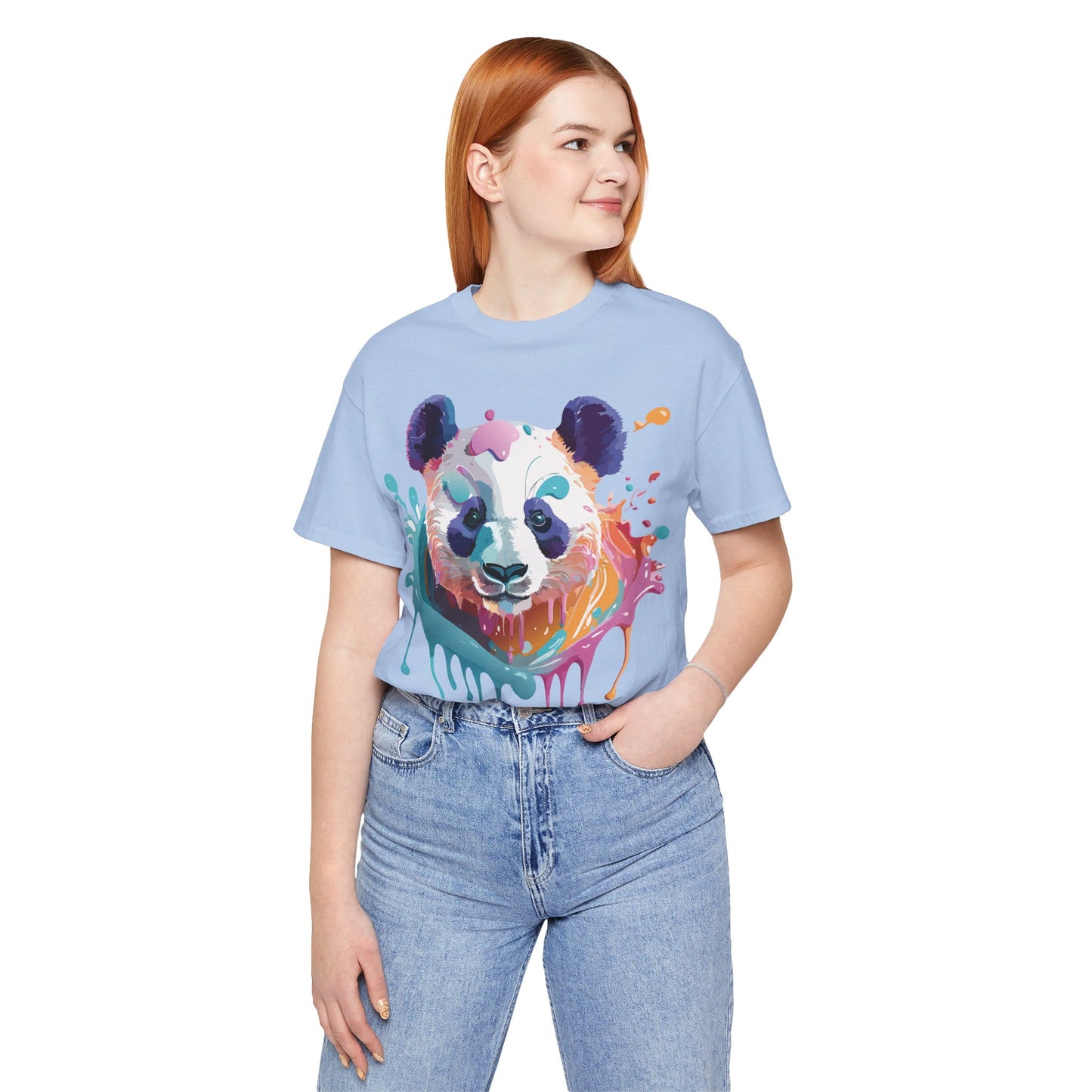 T-shirt en coton naturel avec panda