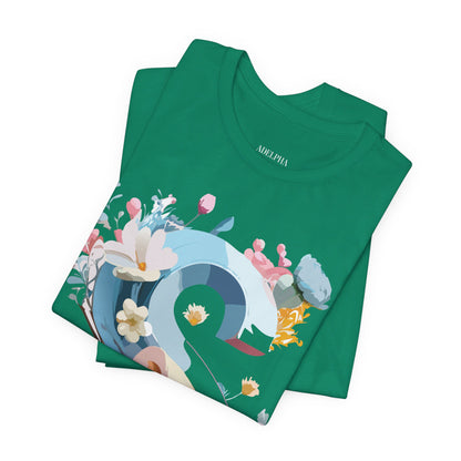 Natural Cotton Tee Shirt - Letters Collection - S Printify