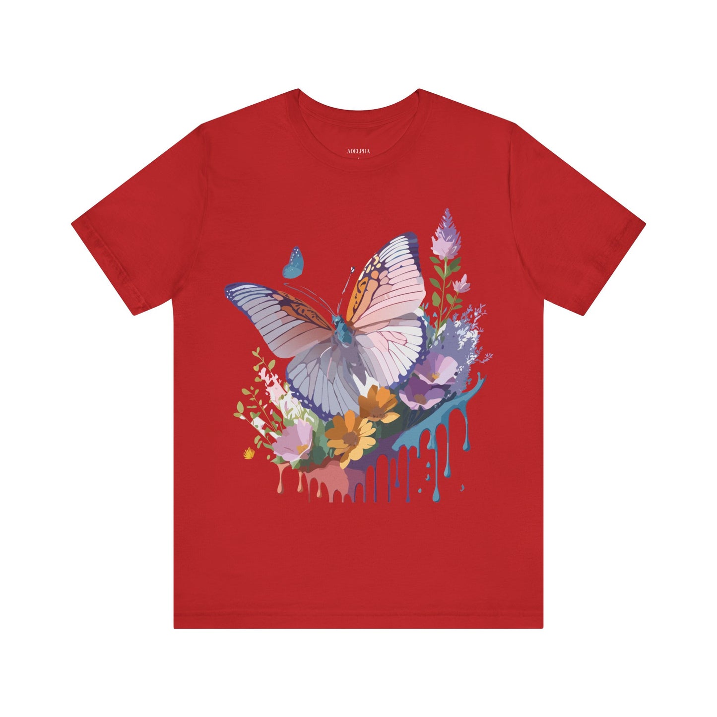 T-Shirt aus natürlicher Baumwolle mit Schmetterling