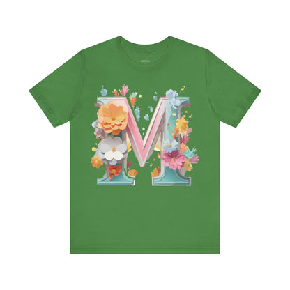 Natural Cotton Tee Shirt - Letters Collection - M Printify