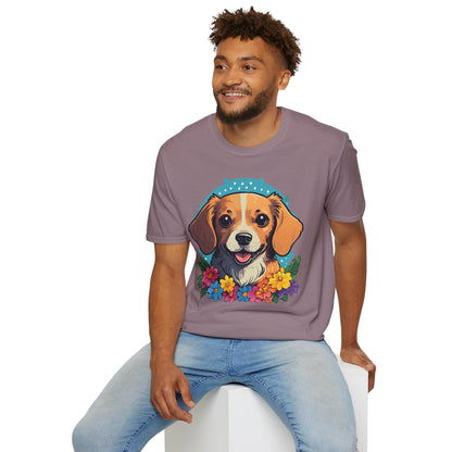 Dog Shirt Unisex Animal Tee Softstyle Cotton Ring Spun Comfort