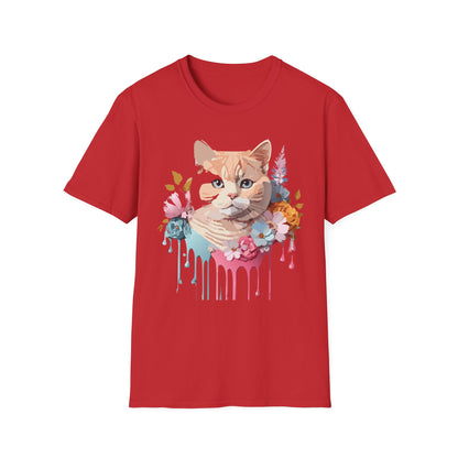 Cat Shirt Unisex Kitten Tee Softstyle Gildan 64000 Cotton Tee