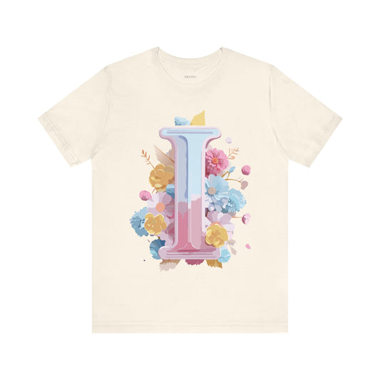 Natural Cotton Tee Shirt - Letters Collection - I