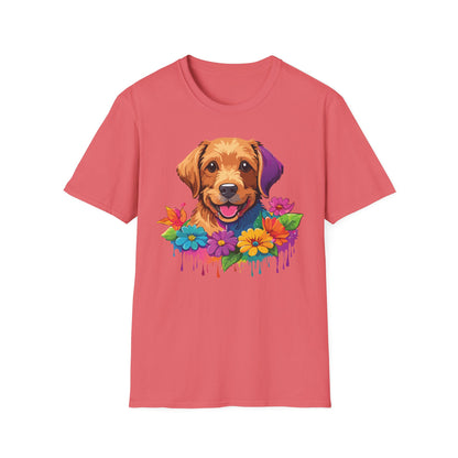 Unisex Dog Shirt With Animals Tee Softstyle Gildan 64000 Comfort Fit