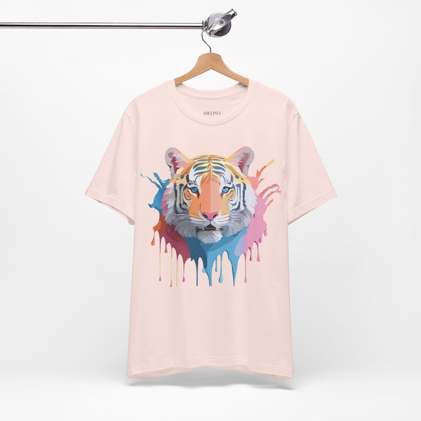 Natural Cotton Tee Shirt with Tiger