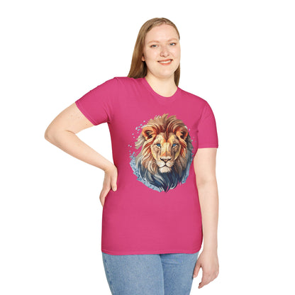 Unisex Lion Shirt Gildan Softstyle 64000 Tee 100 Percent Ring Spun Cotton