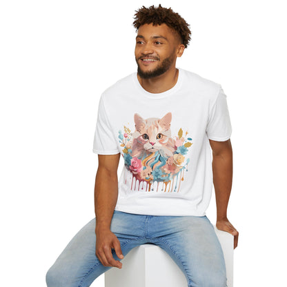 Unisex Cat Shirt Kitten Tee Cat Lover Tee Softstyle 64000 Gildan