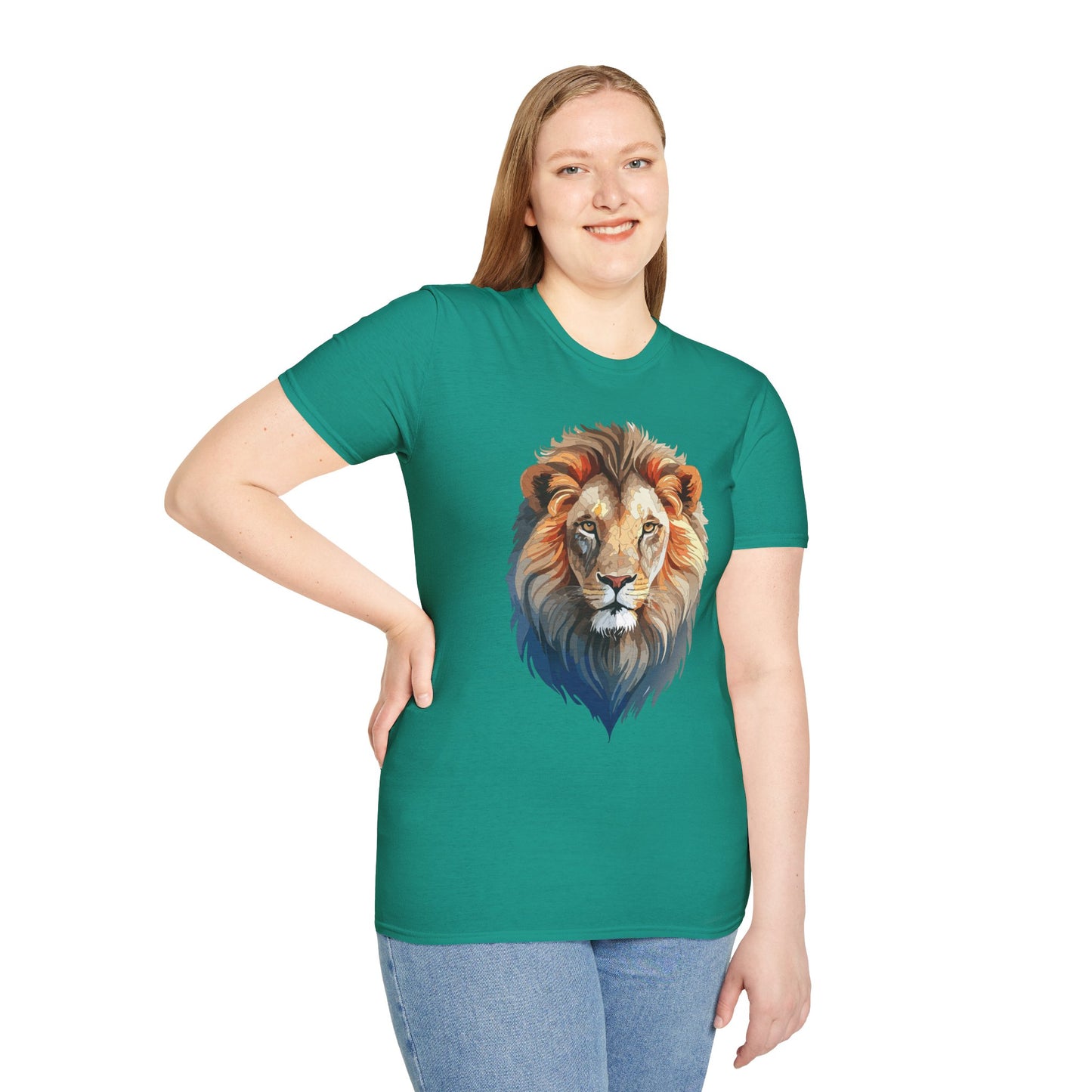Lion Shirt, Shirt with Lion, Floral Lion Tee, Shirt with Animals