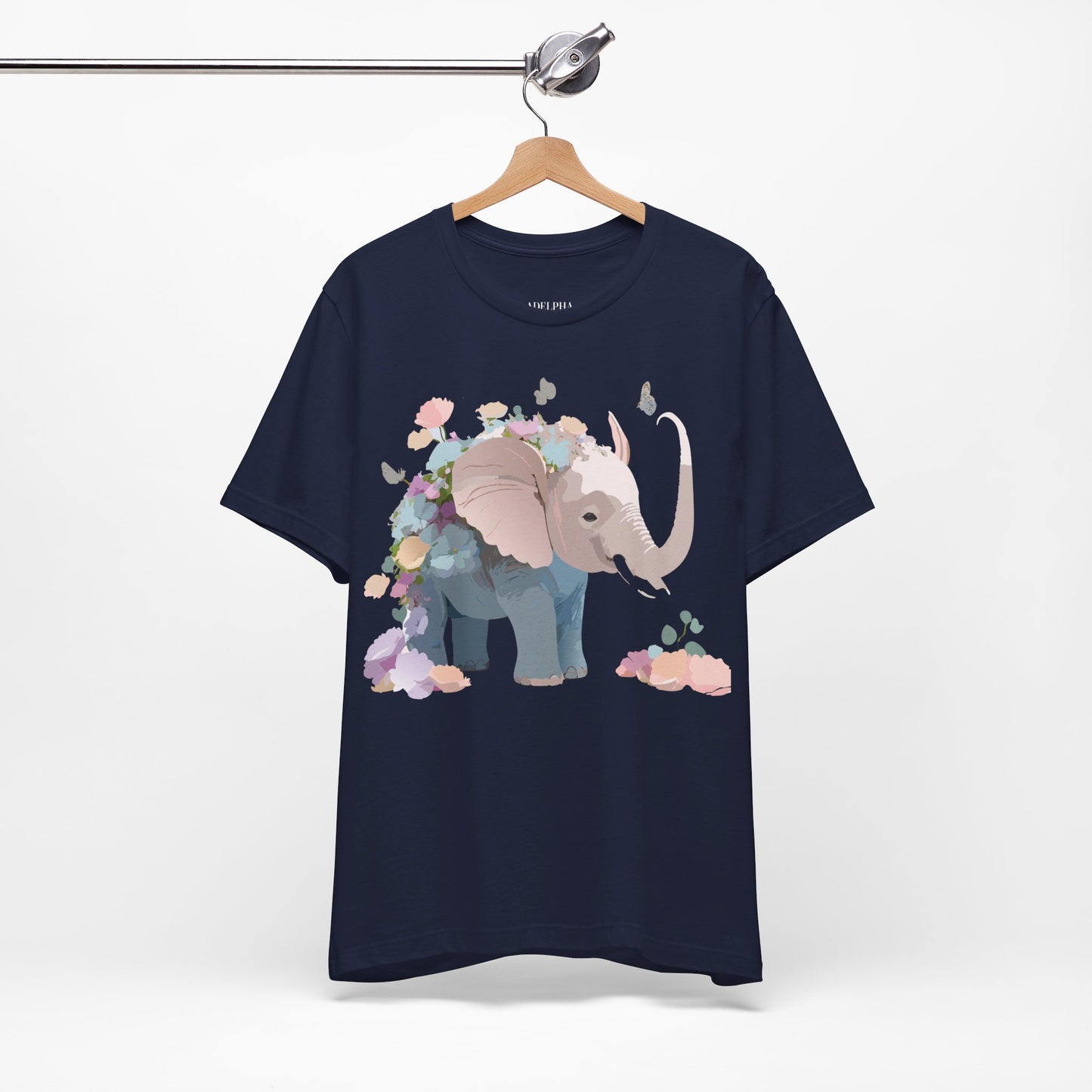 T-Shirt aus natürlicher Baumwolle mit Elefant