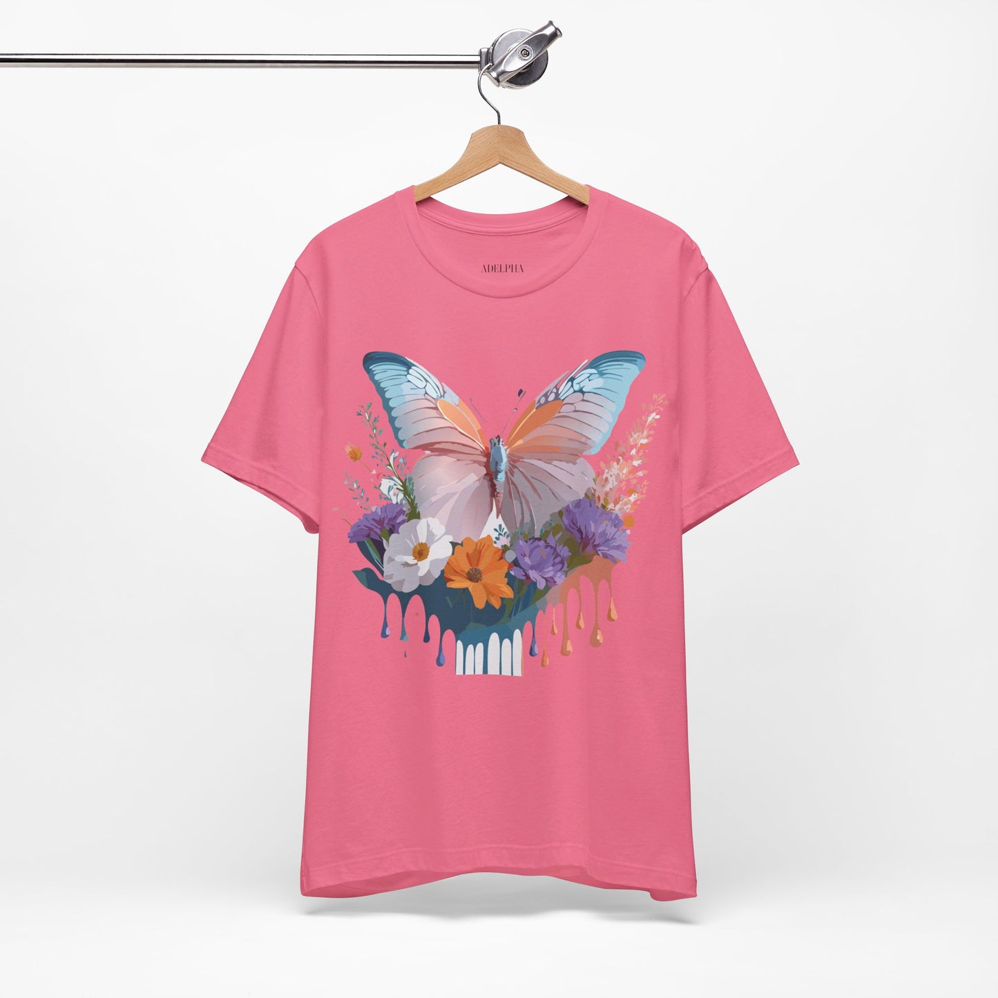 T-shirt en coton naturel avec papillon