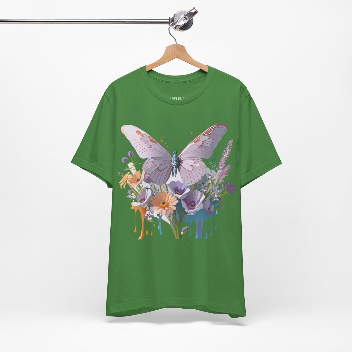 T-shirt en coton naturel avec papillon