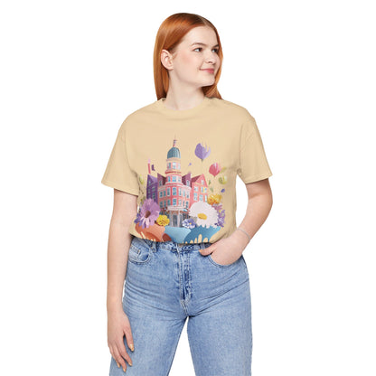 Natural Cotton Tee Shirt - Beautiful Places Collection - Amsterdam Printify