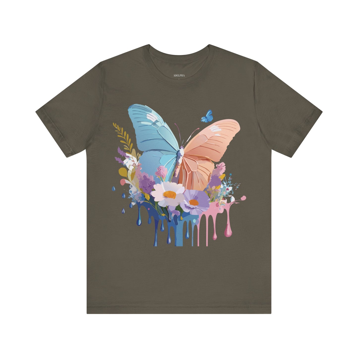 T-shirt en coton naturel avec papillon