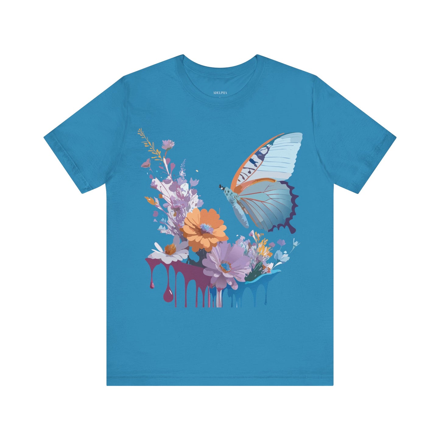 T-shirt en coton naturel avec papillon