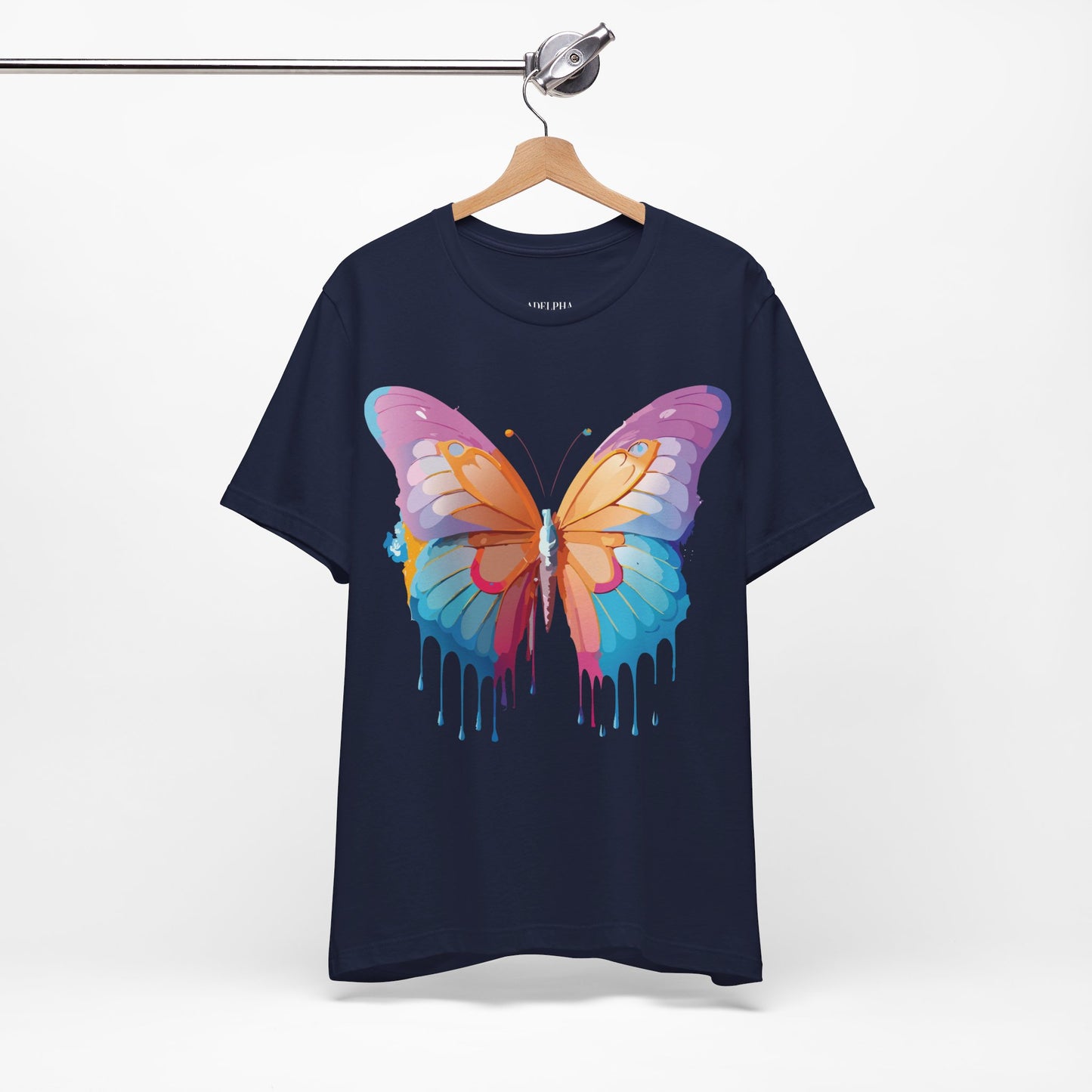 T-Shirt aus natürlicher Baumwolle mit Schmetterling