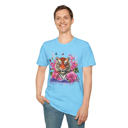 Tiger Shirt Unisex Gildan Softstyle Cotton Tee 100 Percent Ring Spun Comfort