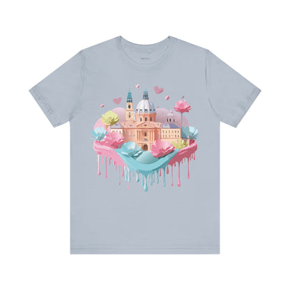 Natural Cotton Tee Shirt - Beautiful Places Collection - Prague Printify