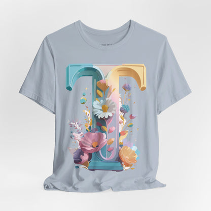 Natural Cotton Tee Shirt - Letters Collection - T Printify