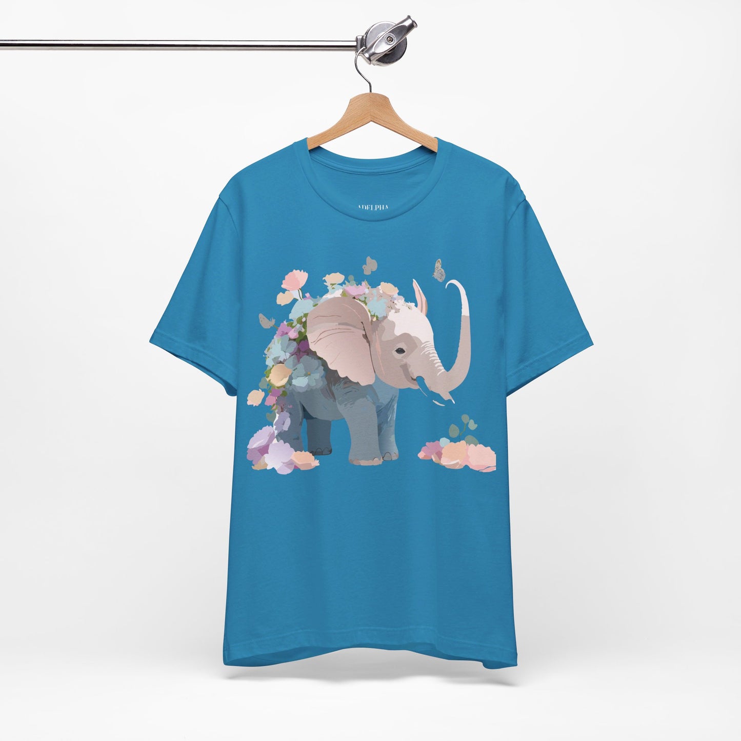 T-Shirt aus natürlicher Baumwolle mit Elefant