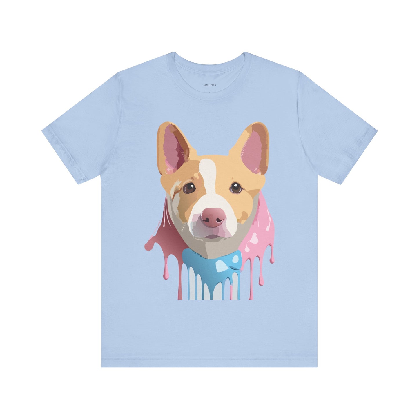 Natural Cotton Tee Shirt with Dog