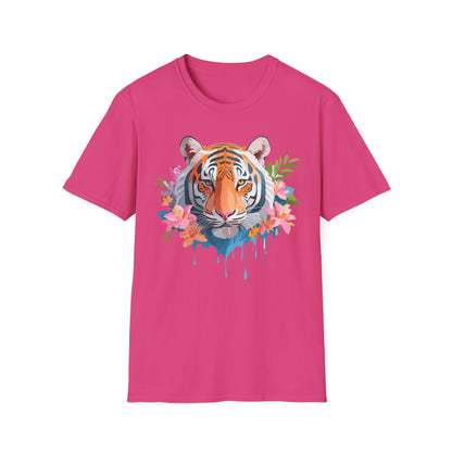 Tiger Shirt Unisex Animal Tee Gildan Softstyle 64000 Cotton Tee