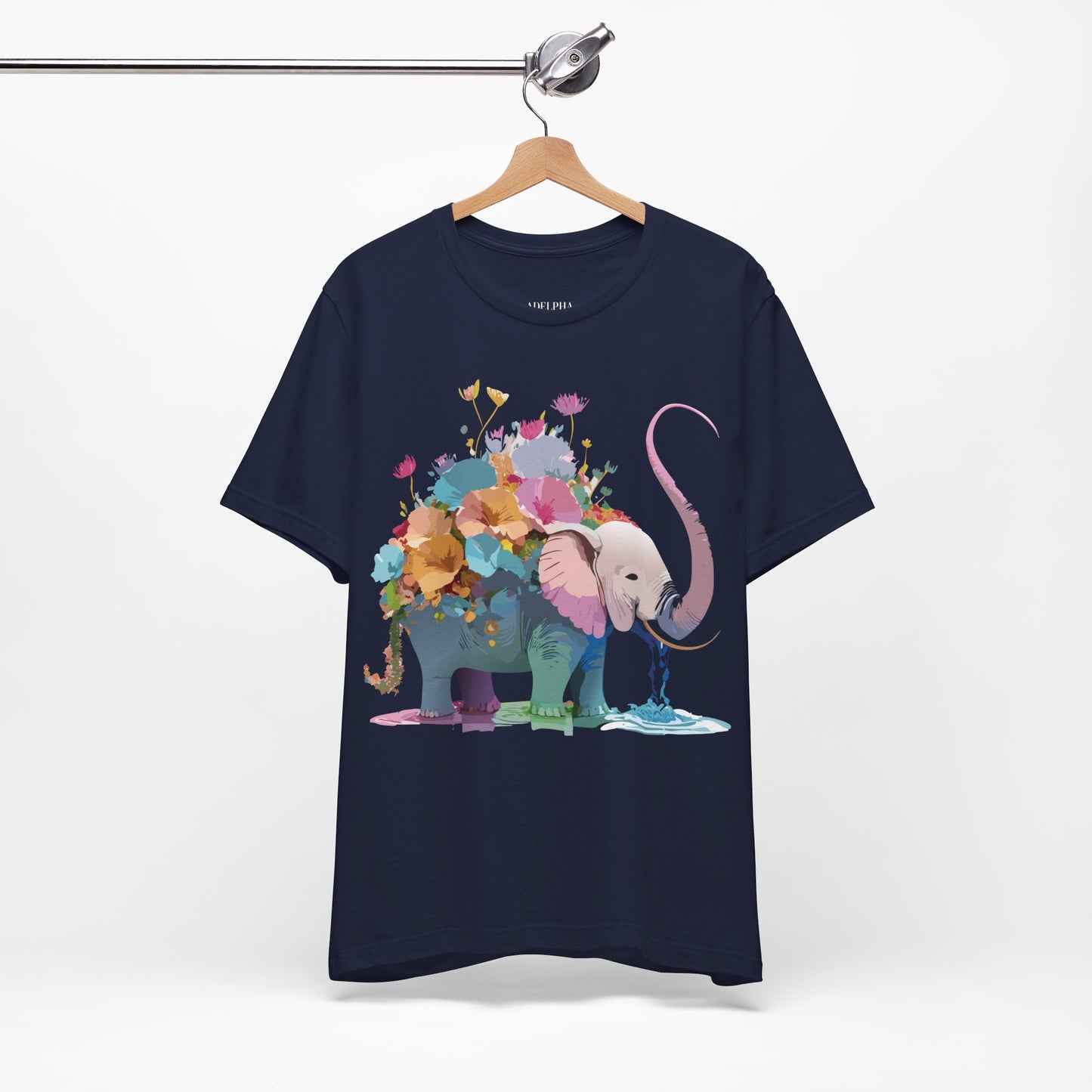 T-Shirt aus natürlicher Baumwolle mit Elefant