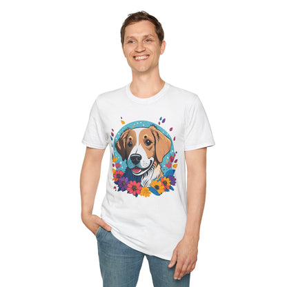 Unisex Dog Shirt Animal Print Tee Gildan Softstyle 64000 Cotton
