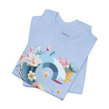 Natural Cotton Tee Shirt - Letters Collection - S Printify