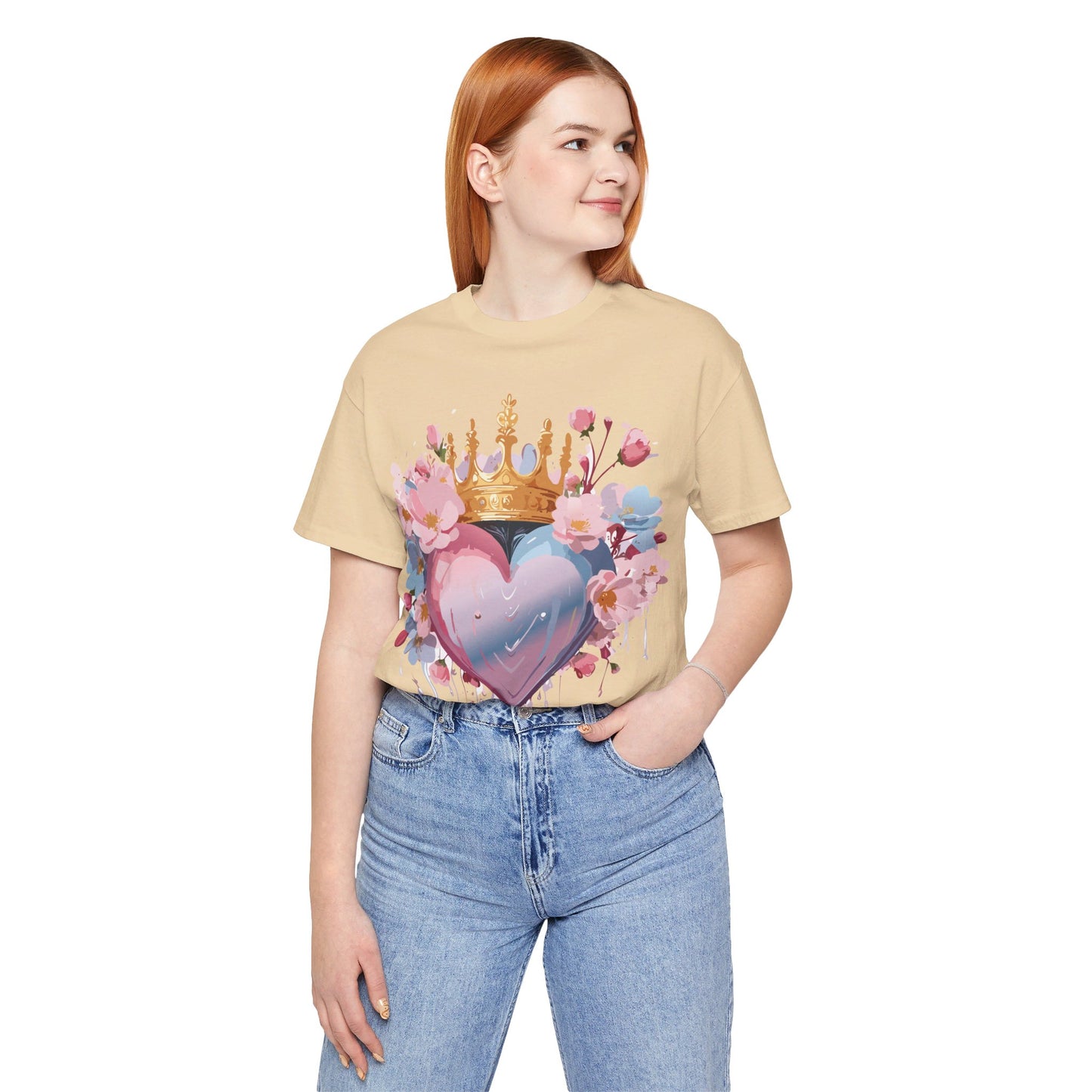 T-Shirt aus natürlicher Baumwolle – Love Story-Kollektion