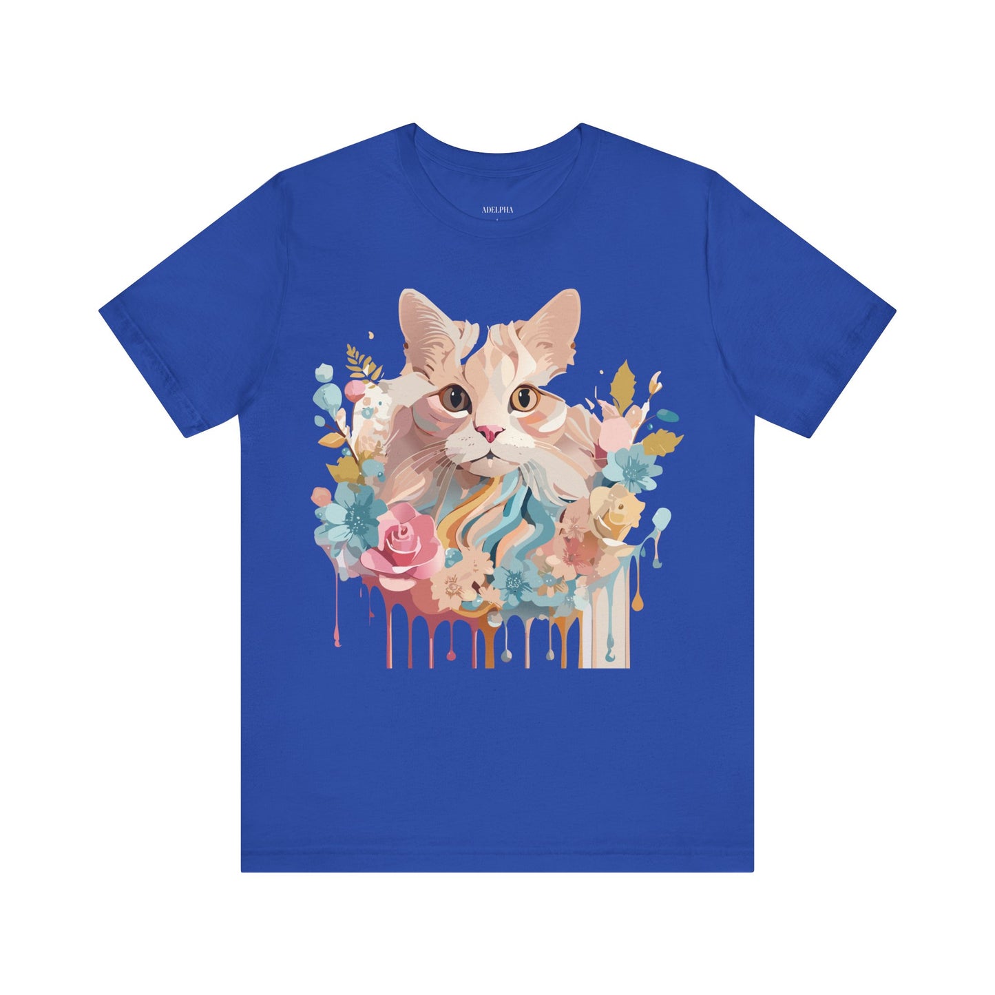 Natural Cotton Tee Shirt with Cat