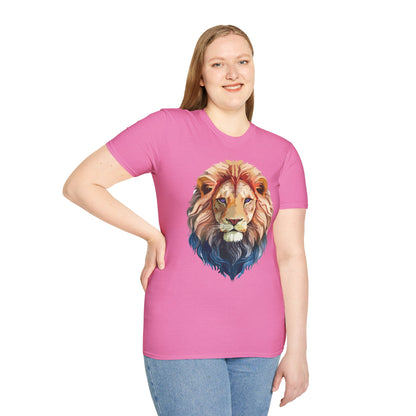 Lion Shirt Unisex Animal Tee Ring Spun Cotton Softstyle Tee Gildan
