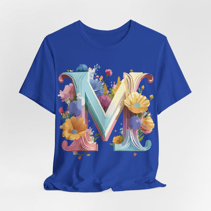 Natural Cotton Tee Shirt - Letters Collection - M Printify