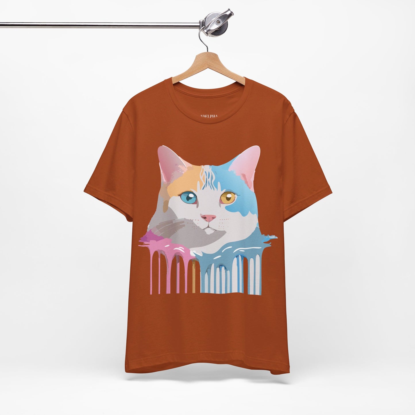 T-Shirt aus natürlicher Baumwolle mit Katze