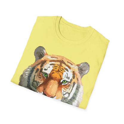 Tiger Print Shirt Unisex Animal Tee Gildan Softstyle 64000 Cotton Comfort